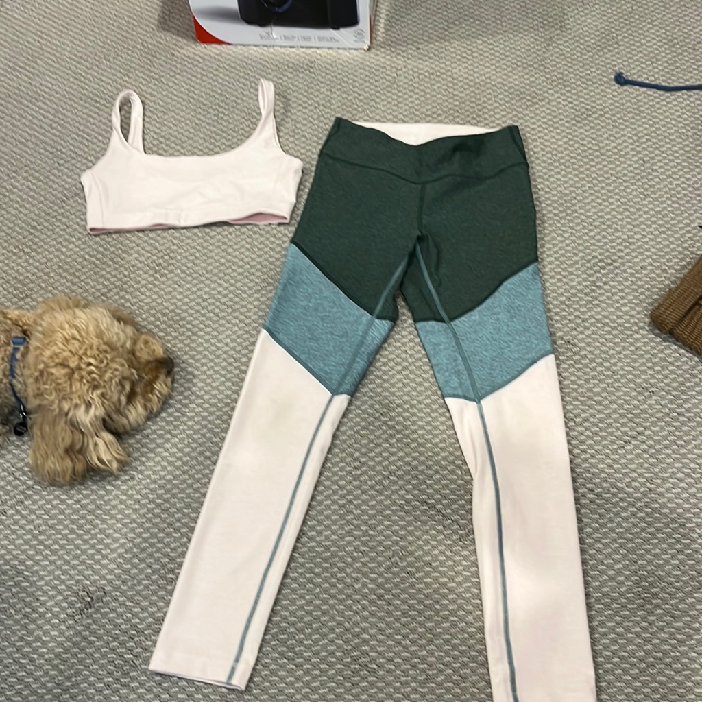 Outdoor Voices Workout Set. All Time Bra + Tech Sweat Leggings